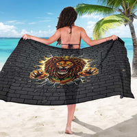 Jamaica Rasta Lion Sarong Reggae Lion Breaking Wall Design - Wonder Print Shop