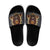 Jamaica Rasta Lion Slide Sandals Reggae Lion Breaking Wall Design - Wonder Print Shop