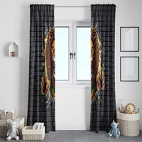 Jamaica Rasta Lion Window Curtain Reggae Lion Breaking Wall Design - Wonder Print Shop