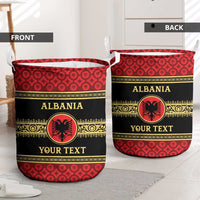 Personalized Albania Eagle Laundry Basket Red and Black Heritage - Wonder Print Shop