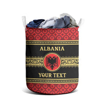 Personalized Albania Eagle Laundry Basket Red and Black Heritage - Wonder Print Shop