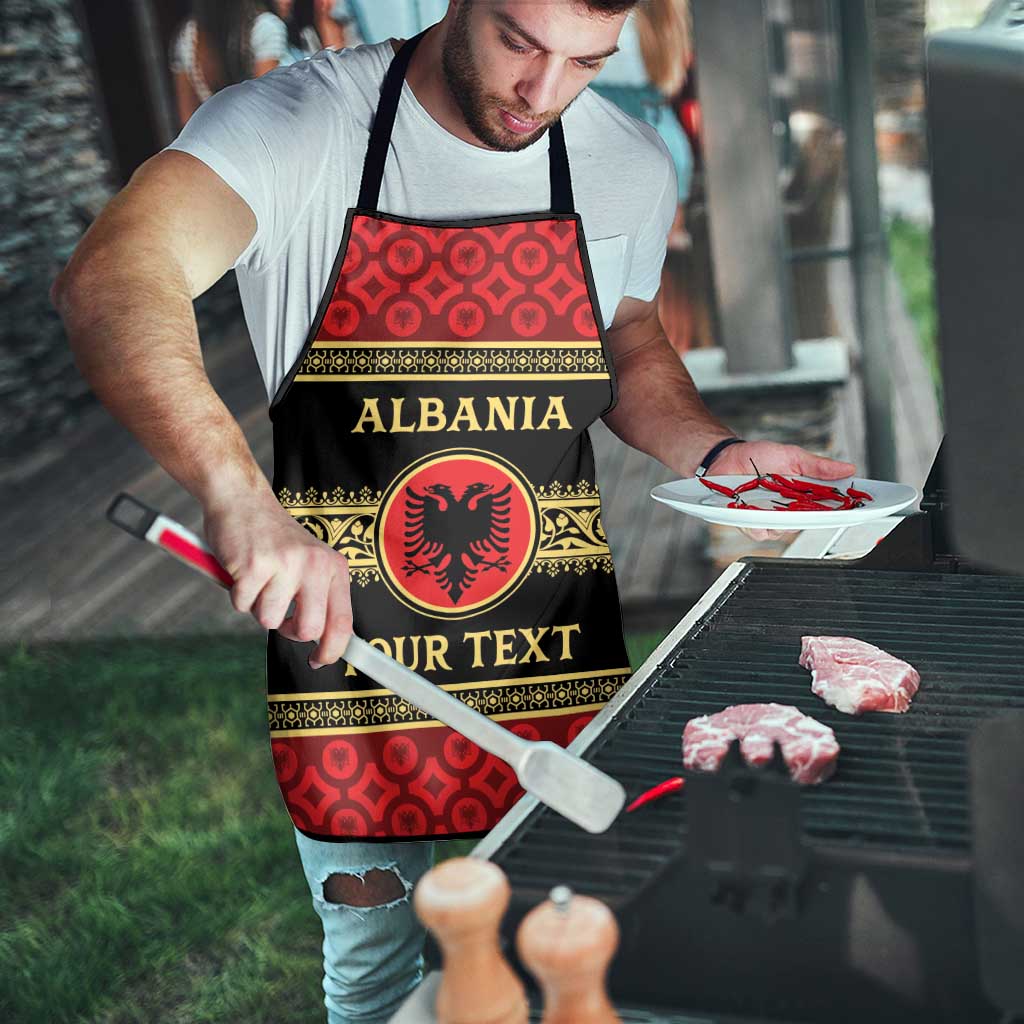 Personalized Albania Eagle Apron Red and Black Heritage - Wonder Print Shop