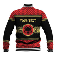 Personalized Albania Eagle Baseball Jacket Red and Black Heritage - Wonder Print Shop
