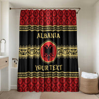 Personalized Albania Eagle Bathroom Set Red and Black Heritage - Wonder Print Shop