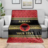 Personalized Albania Eagle Blanket Red and Black Heritage - Wonder Print Shop