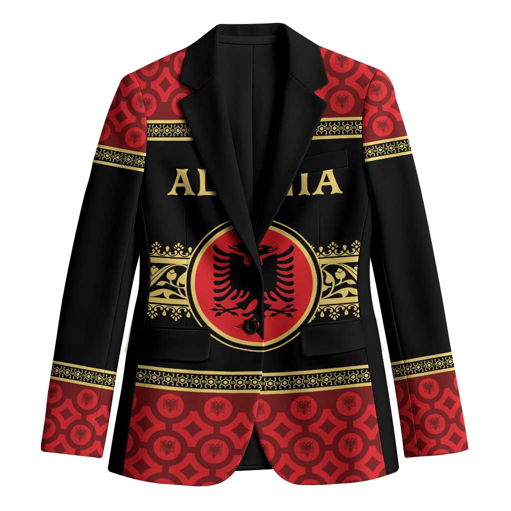 Personalized Albania Eagle Blazer Red and Black Heritage - Wonder Print Shop