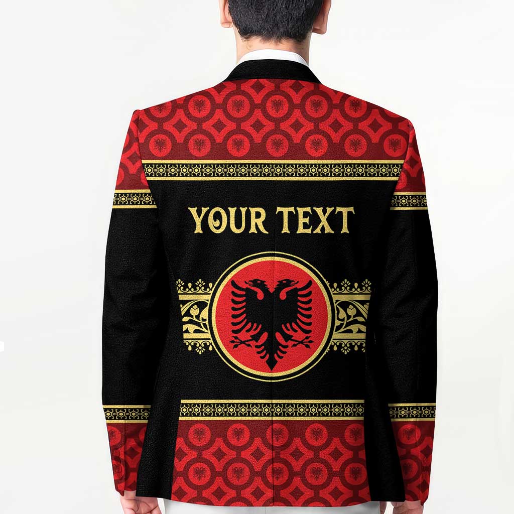 Personalized Albania Eagle Blazer Red and Black Heritage - Wonder Print Shop