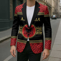 Personalized Albania Eagle Blazer Red and Black Heritage - Wonder Print Shop