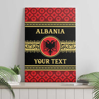 Personalized Albania Eagle Canvas Wall Art Red and Black Heritage - Wonder Print Shop