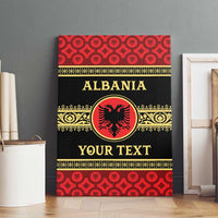 Personalized Albania Eagle Canvas Wall Art Red and Black Heritage - Wonder Print Shop