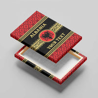 Personalized Albania Eagle Canvas Wall Art Red and Black Heritage - Wonder Print Shop