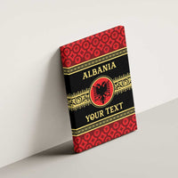 Personalized Albania Eagle Canvas Wall Art Red and Black Heritage - Wonder Print Shop