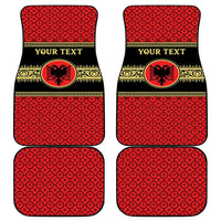 Personalized Albania Eagle Car Mats Red and Black Heritage - Wonder Print Shop