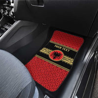Personalized Albania Eagle Car Mats Red and Black Heritage - Wonder Print Shop
