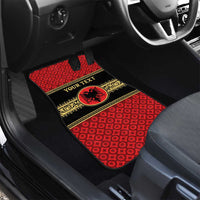 Personalized Albania Eagle Car Mats Red and Black Heritage - Wonder Print Shop
