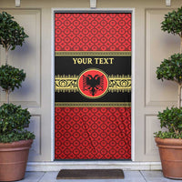Personalized Albania Eagle Door Cover Red and Black Heritage - Wonder Print Shop