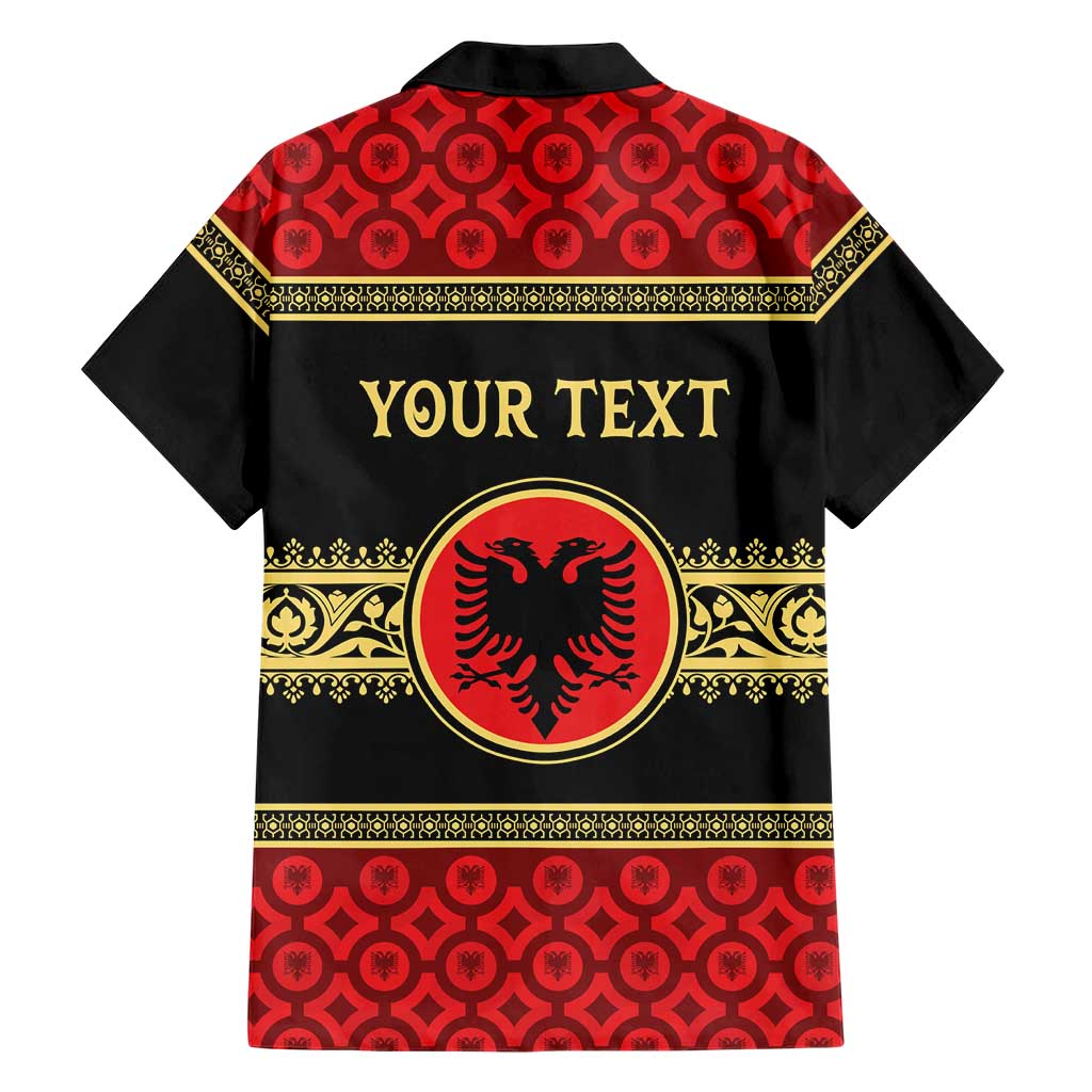 Personalized Albania Eagle Family Matching Off Shoulder Maxi Dress and Hawaiian Shirt Red and Black Heritage - Wonder Print Shop