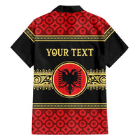 Personalized Albania Eagle Family Matching Tank Maxi Dress and Hawaiian Shirt Red and Black Heritage - Wonder Print Shop