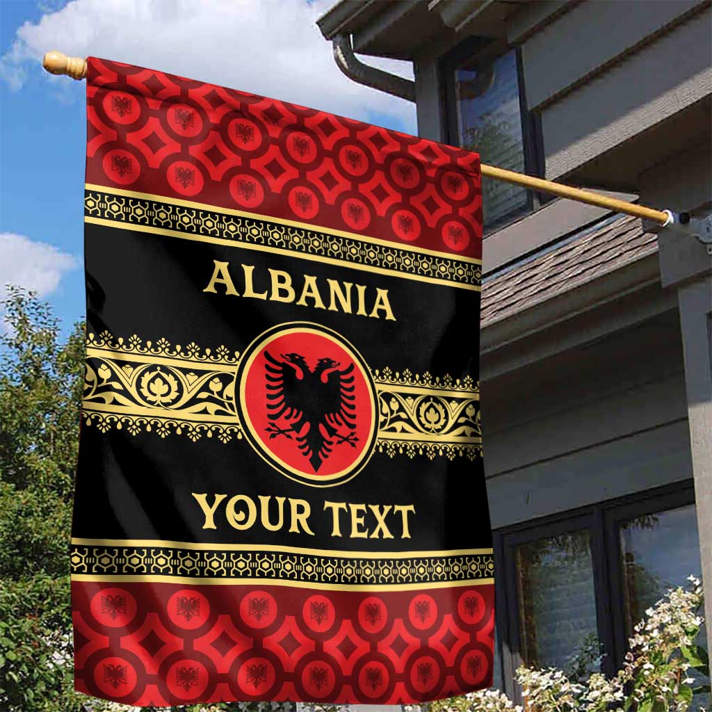 Personalized Albania Eagle Garden Flag Red and Black Heritage - Wonder Print Shop