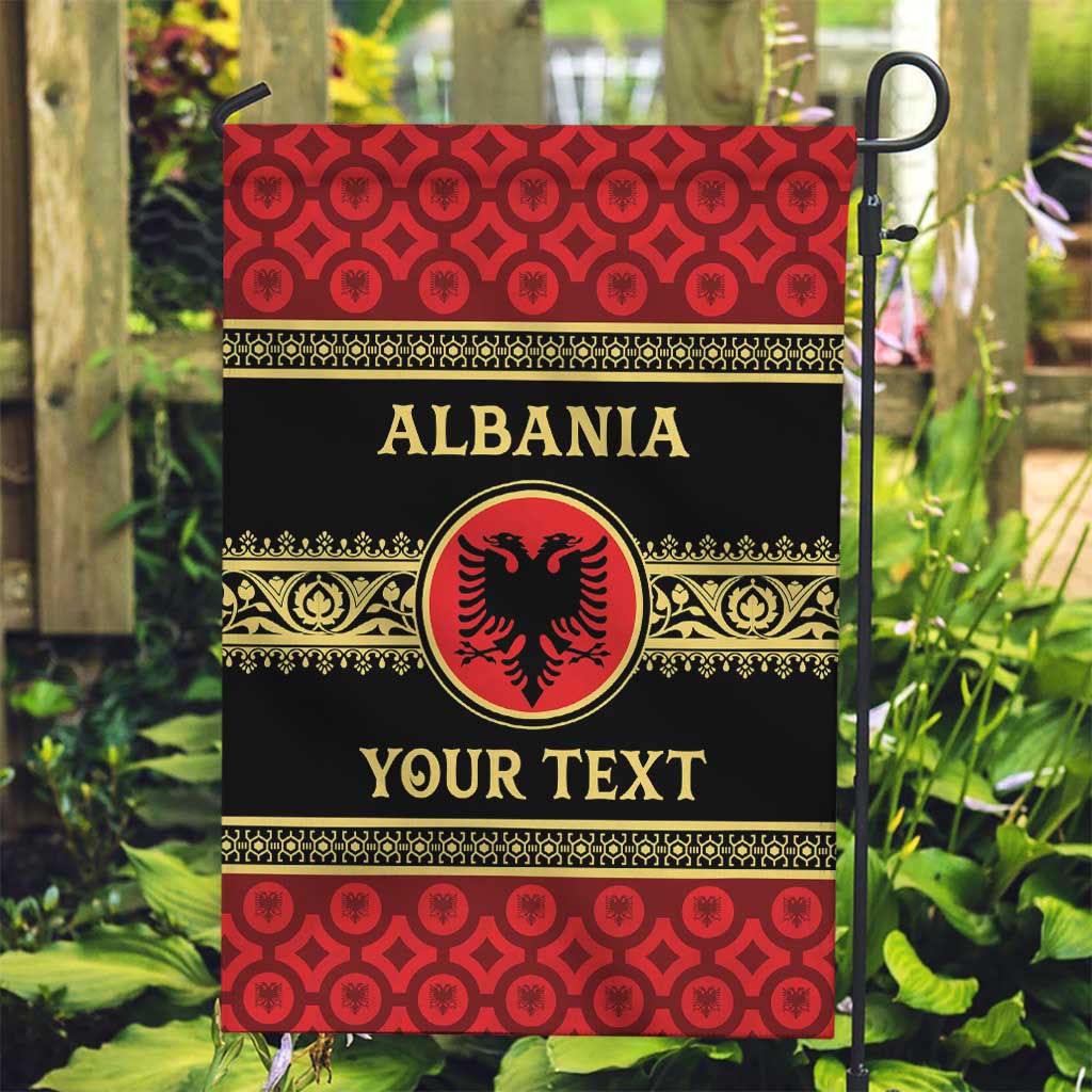 Personalized Albania Eagle Garden Flag Red and Black Heritage - Wonder Print Shop