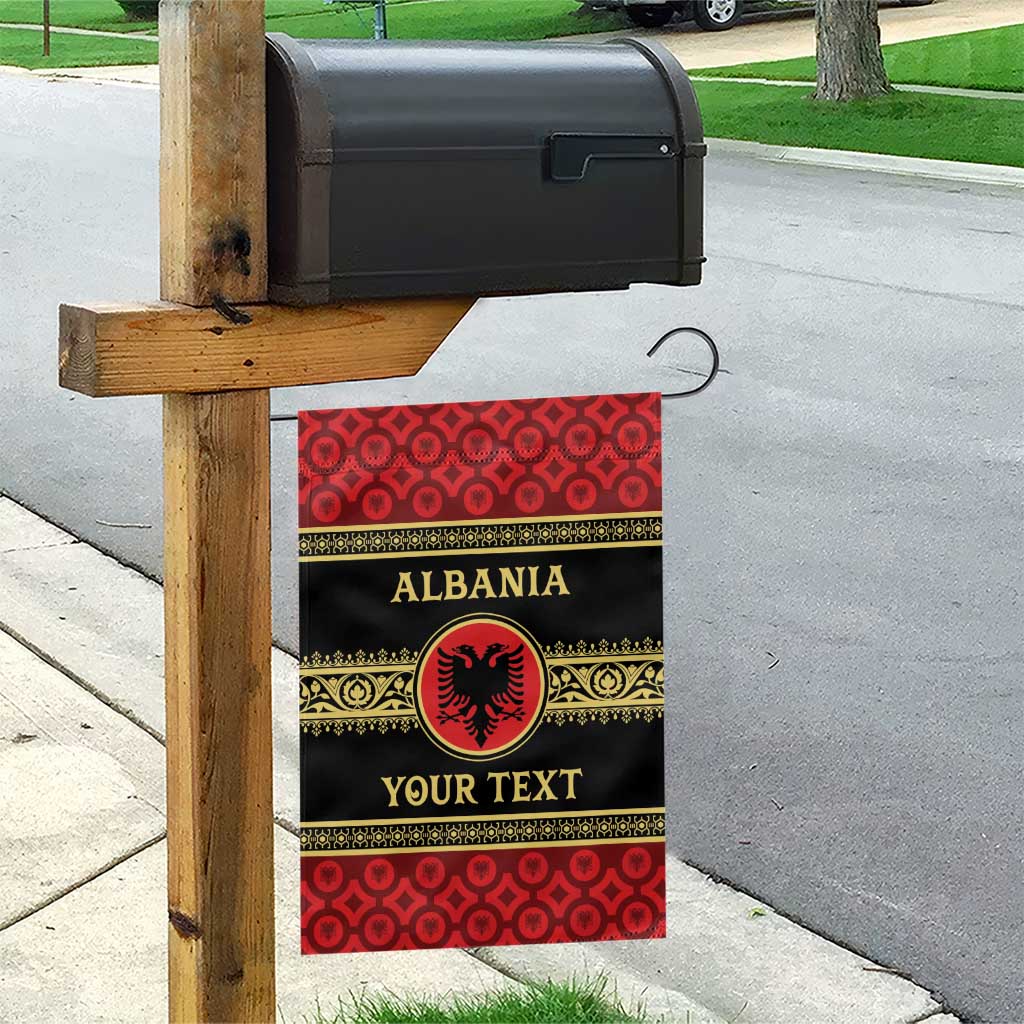 Personalized Albania Eagle Garden Flag Red and Black Heritage - Wonder Print Shop