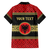 Personalized Albania Eagle Hawaiian Shirt Red and Black Heritage - Wonder Print Shop