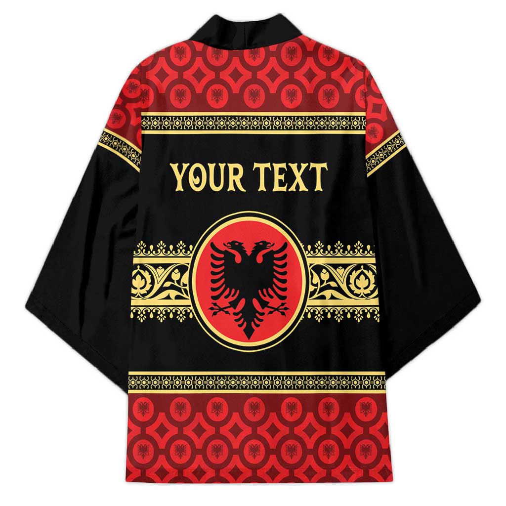Personalized Albania Eagle Kimono Red and Black Heritage - Wonder Print Shop