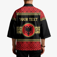 Personalized Albania Eagle Kimono Red and Black Heritage - Wonder Print Shop