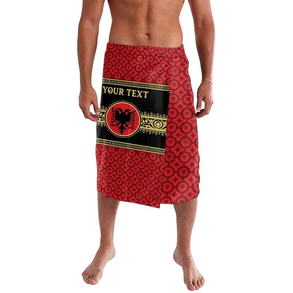 Personalized Albania Eagle Lavalava Red and Black Heritage - Wonder Print Shop