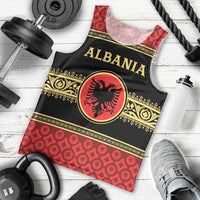 Personalized Albania Eagle Men Tank Top Red and Black Heritage - Wonder Print Shop