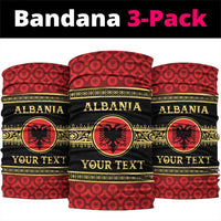 Personalized Albania Eagle Neck Gaiter Red and Black Heritage - Wonder Print Shop