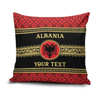 Personalized Albania Eagle Pillow Cover Red and Black Heritage - Wonder Print Shop