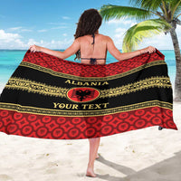 Personalized Albania Eagle Sarong Red and Black Heritage - Wonder Print Shop