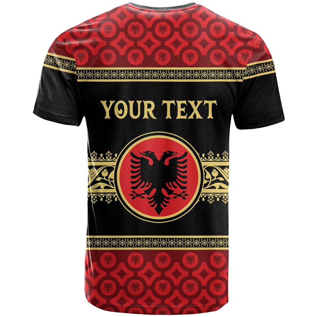 Personalized Albania Eagle T Shirt Red and Black Heritage - Wonder Print Shop