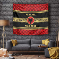 Personalized Albania Eagle Tapestry Red and Black Heritage - Wonder Print Shop