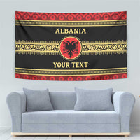 Personalized Albania Eagle Tapestry Red and Black Heritage - Wonder Print Shop