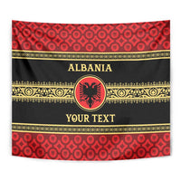 Personalized Albania Eagle Tapestry Red and Black Heritage - Wonder Print Shop
