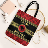 Personalized Albania Eagle Tote Bag Red and Black Heritage - Wonder Print Shop