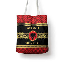 Personalized Albania Eagle Tote Bag Red and Black Heritage - Wonder Print Shop