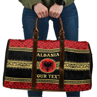 Personalized Albania Eagle Travel Bag Red and Black Heritage - Wonder Print Shop