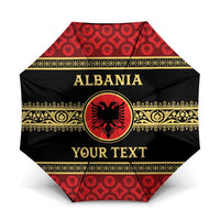 Personalized Albania Eagle Umbrella Red and Black Heritage - Wonder Print Shop