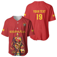 Custom World Football 2026 Spain Baseball Jersey Road To Champions Dream - Wonder Print Shop
