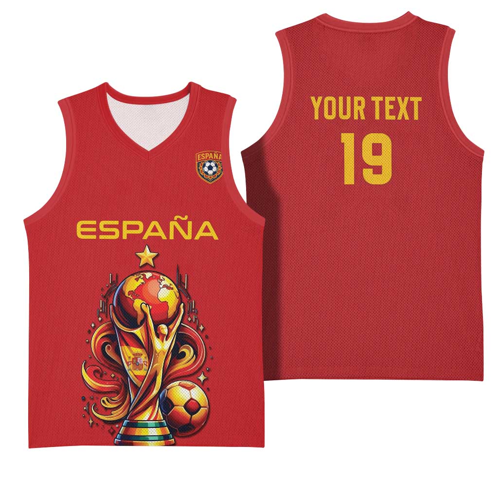 Custom World Football 2026 Spain Basketball Jersey Road To Champions Dream - Wonder Print Shop