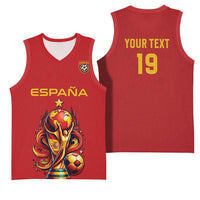 Custom World Football 2026 Spain Basketball Jersey Road To Champions Dream - Wonder Print Shop