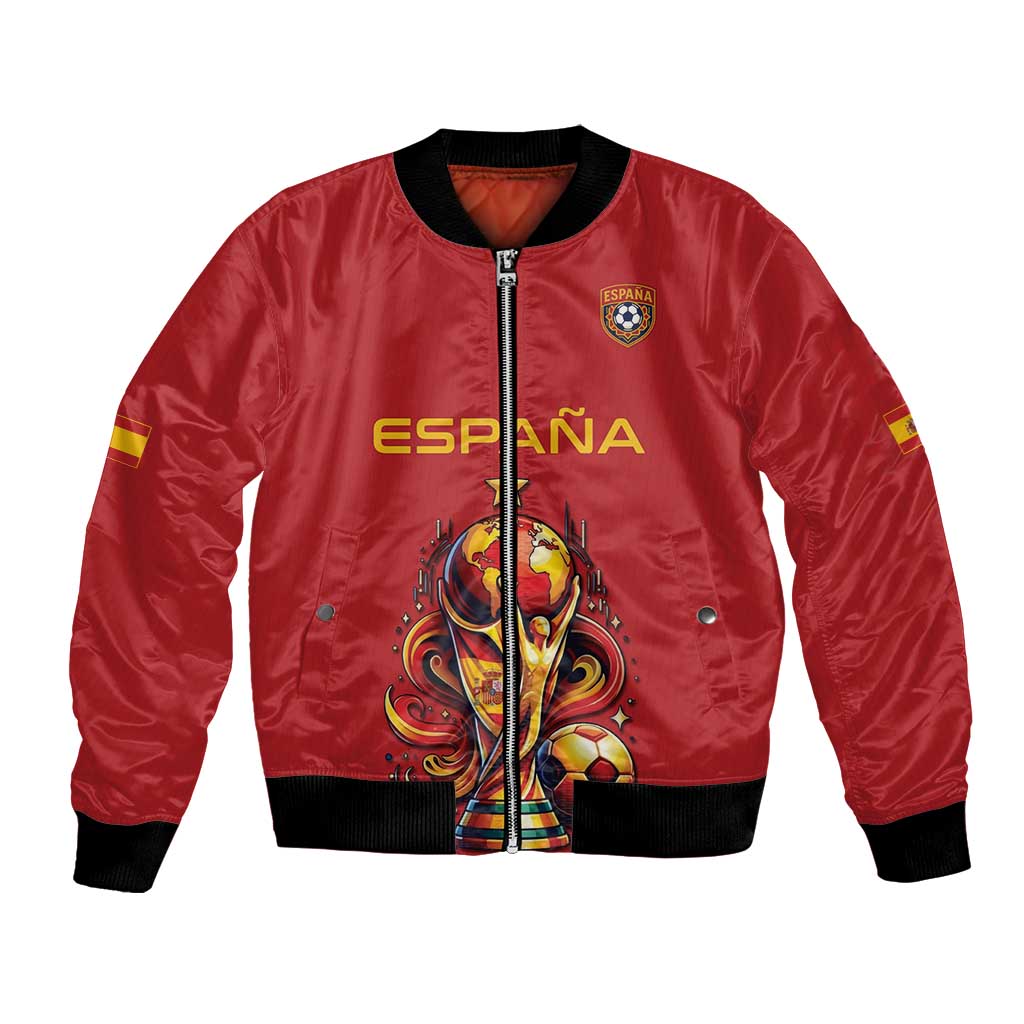 Custom World Football 2026 Spain Bomber Jacket Road To Champions Dream - Wonder Print Shop