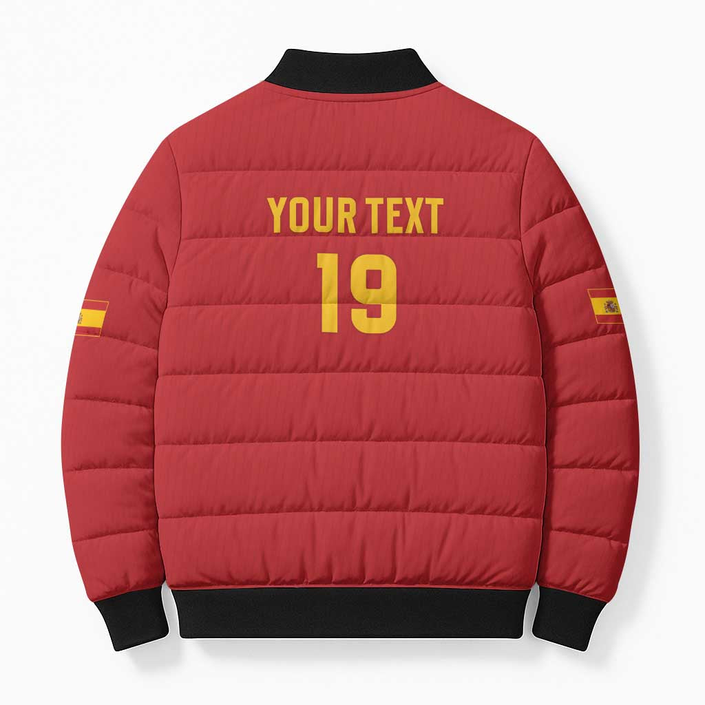 Custom World Football 2026 Spain Bomber Puffer Jacket Road To Champions Dream - Wonder Print Shop