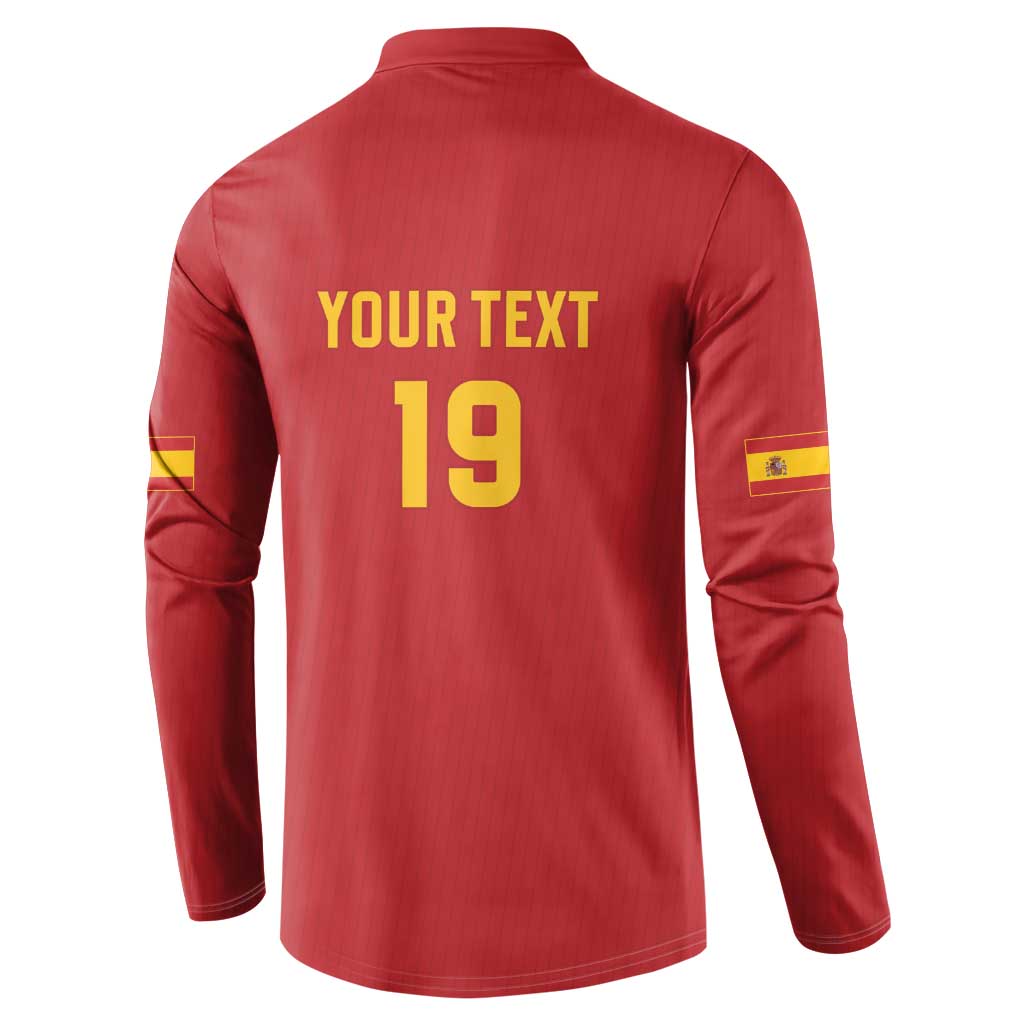 Custom World Football 2026 Spain Button Sweatshirt Road To Champions Dream - Wonder Print Shop