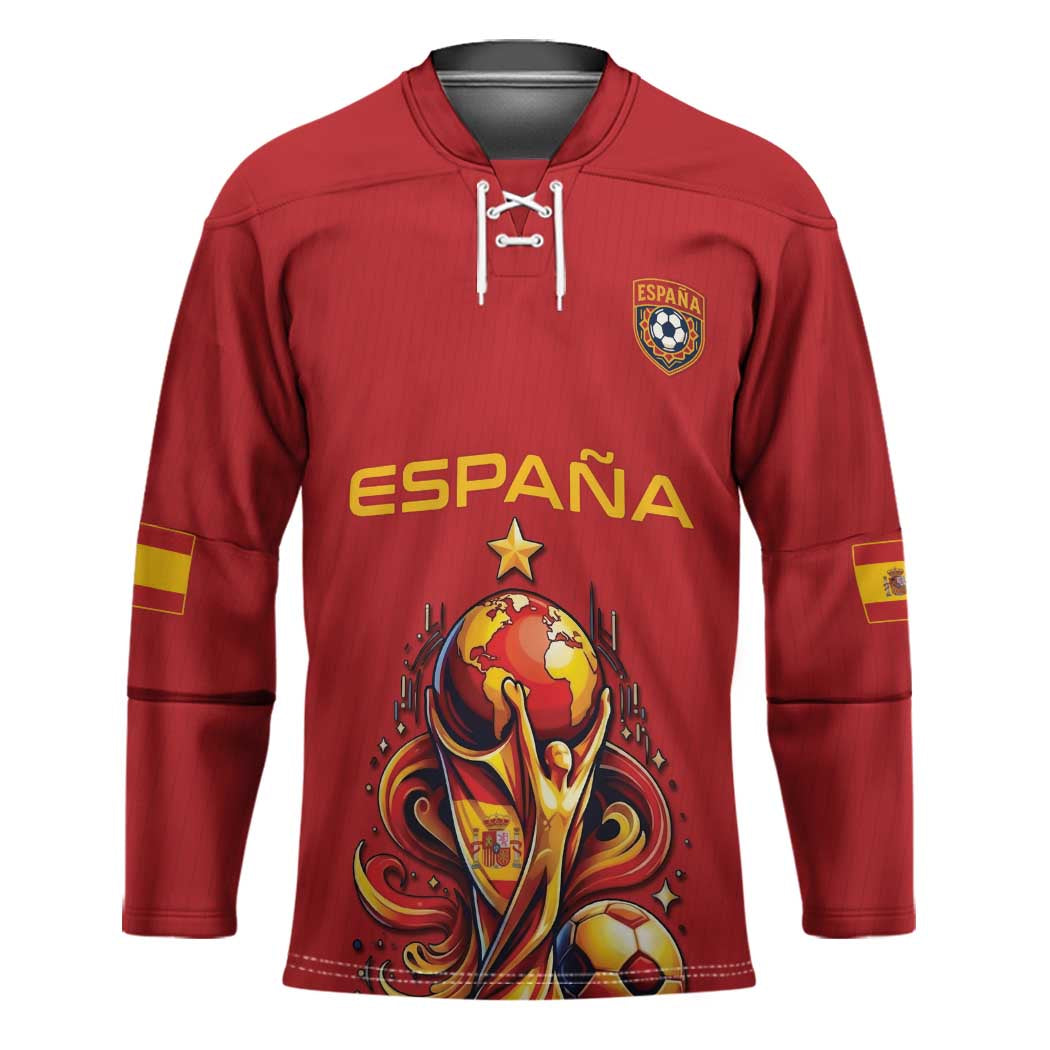 Custom World Football 2026 Spain Hockey Jersey Road To Champions Dream - Wonder Print Shop