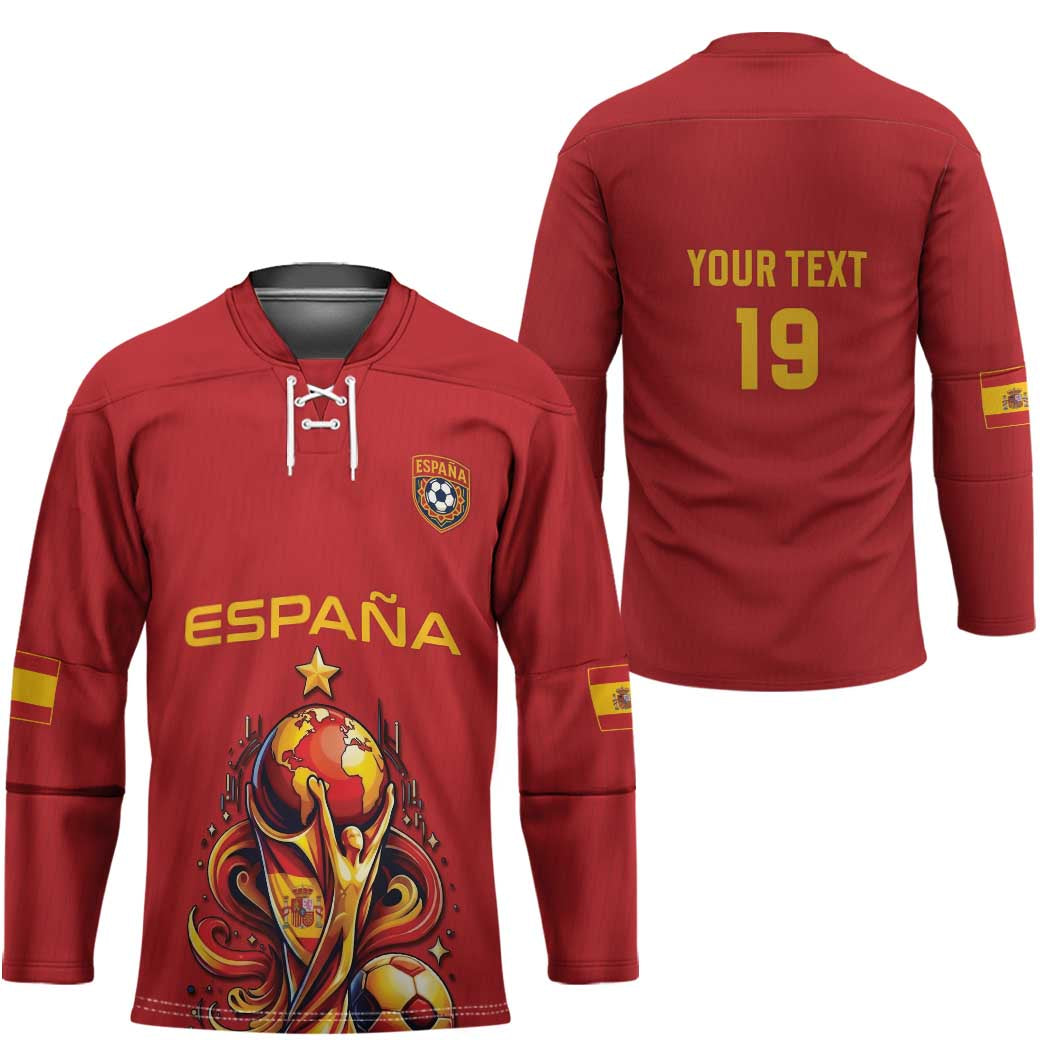Custom World Football 2026 Spain Hockey Jersey Road To Champions Dream - Wonder Print Shop
