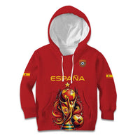 Custom World Football 2026 Spain Kid Hoodie Road To Champions Dream - Wonder Print Shop